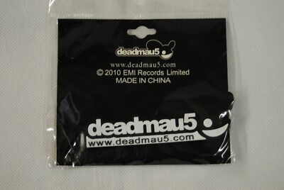 DEADMAU5 Schwarz Logo Gummi Kühlschrank Magnet Neu Offiziell Rare Joel Zimmerman