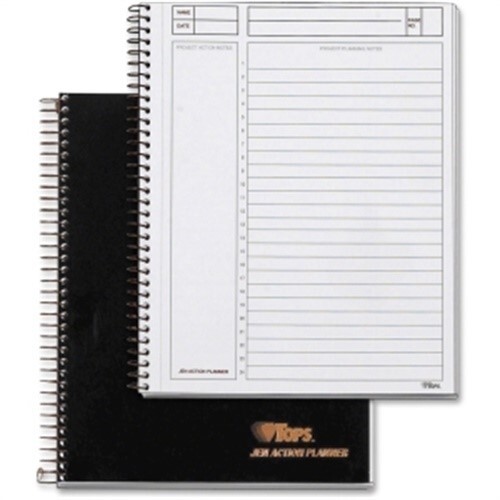 TOPS JEN Action Planner, Ruled, 8 1/2 x 6 3/4, White, 84 Sheets