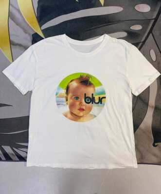 Blur Band White Short Sleeve Cotton All Size S to 5XL Shirt US170