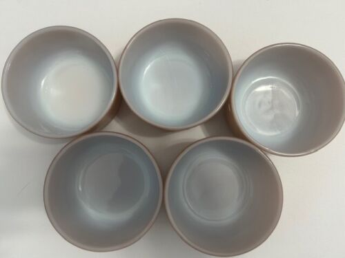 5 VTG Anchor Hocking Fire King Brown Straight Side Bowl Cup Oven Proof 12 oz - Picture 2 of 10