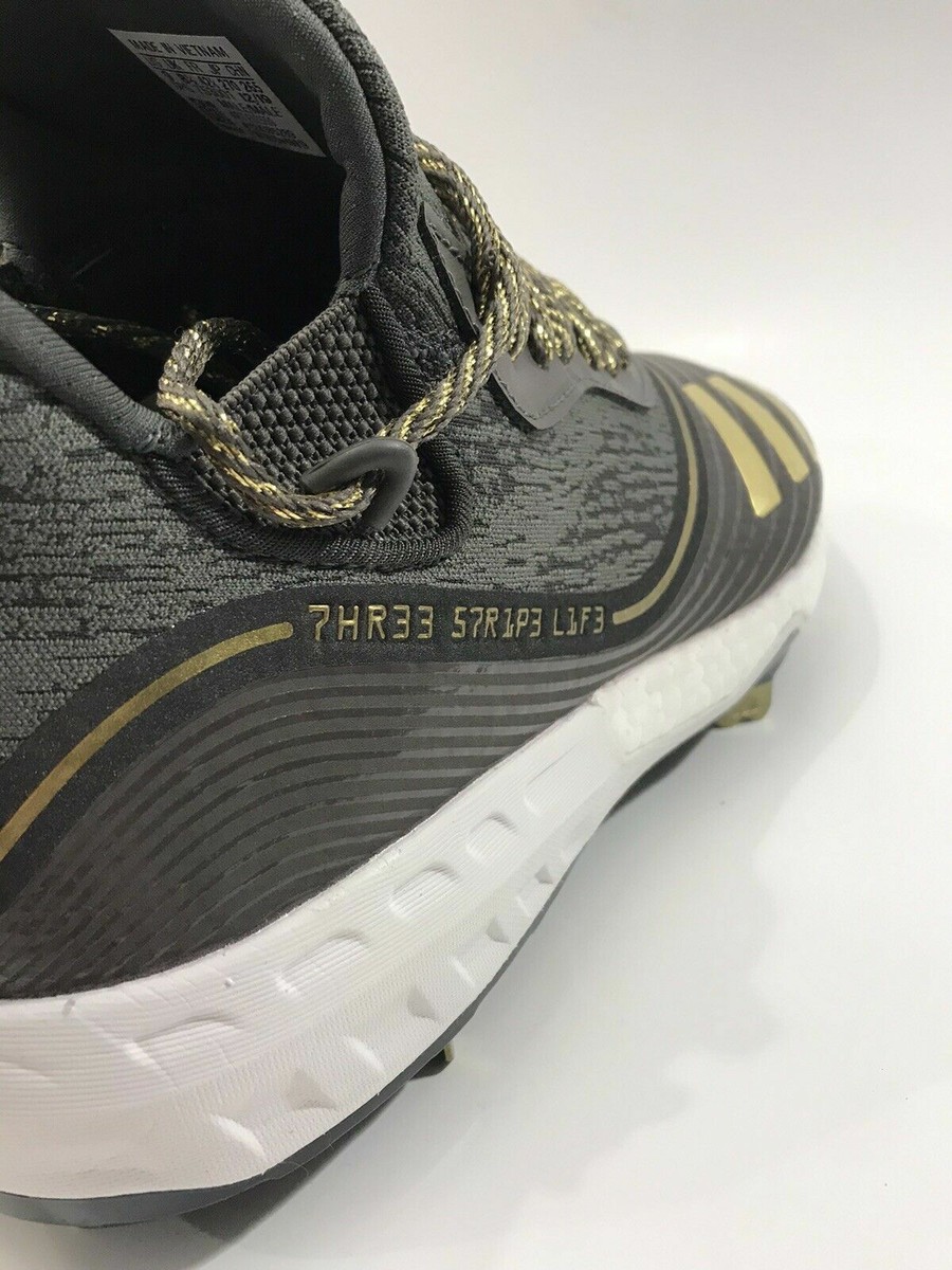 Adidas Icon V Boost Cinder Gold Metallic Trace Grey Baseball Cleat