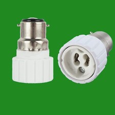 4x Bayonet BC B22 To GU10 Light Bulb Base Socket Adaptor Lamp Converters Holder