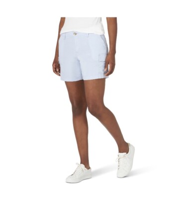 Lee Women’s 5” Cargo Short Size 20 M Regular Fit Midrise Ice Dust (Light  Blue)