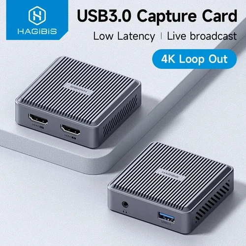 Hagibis Video Capture Card Bildschirmaufnahme für Streaming mit OBS 1080p USB 3