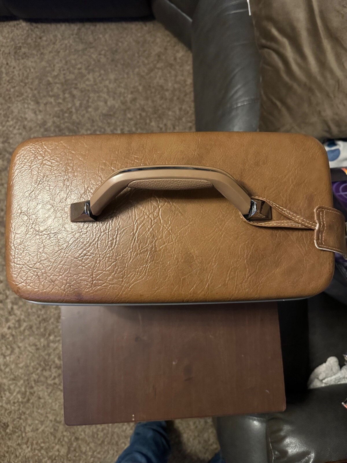 Vintage Samsonite Hard Shell Makeup Toiletries Luggage Case w/ Mirror
