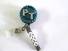 ID BADGE RETRACTABLE REEL MAGNET OR CLIP, PT,PERSONAL,NURSE,MEDICAL,OFFICE,LAB