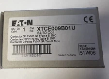 EATON KLOCKNER MOELLER XTCE009B01U 3 Pole 9 Amp 24 Volt Contactor XTCE009B01