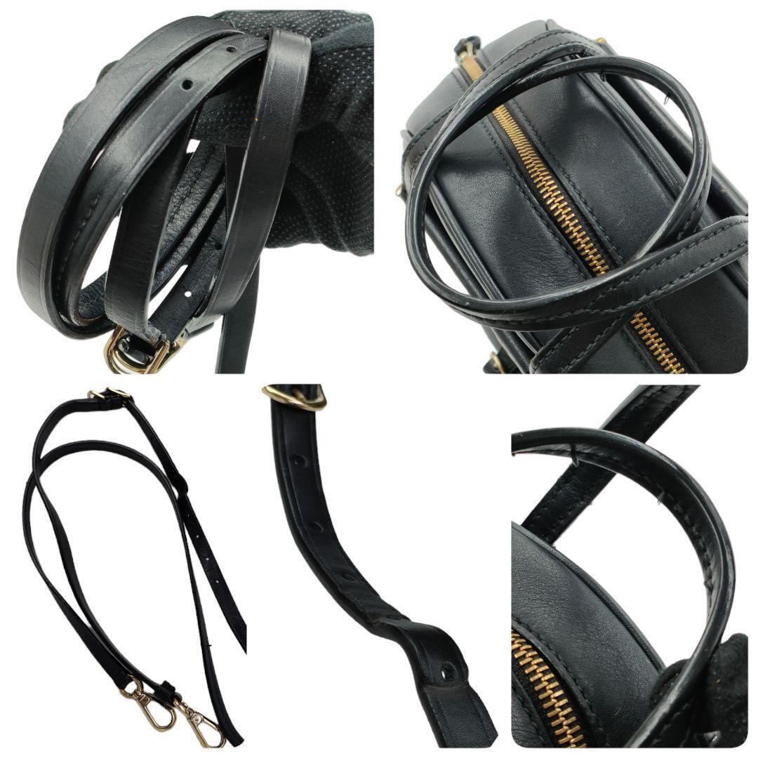 Jimmy Choo Varenne 2-Way Shoulder Bag Black Leather Logo Jimmy Choo Varenne 2-Way Shoulder Bag Black Leather Logo