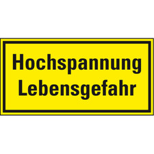 Hinweisschild Hochspannung