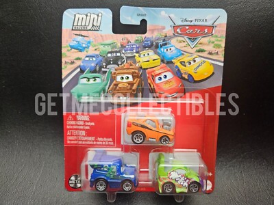 DISNEY PIXAR CARS MINI RACERS TUNER DJ SNOT ROD WINGO 2025 3 PACK