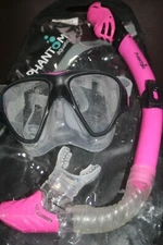Phantom Aquatics Frameless Mask Snorkel Combo Snorkeling Freediving Combo.