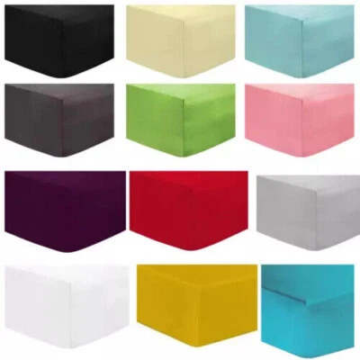 DTEX HOMES DTEXHOMES Fitted Sheet Bed Sheet Extra Deep 30cm Single Double King 4ft all Size