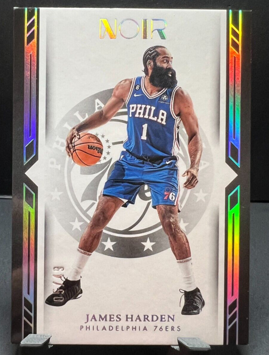 2022-23 Panini Noir Icon Edition #83 James Harden Holo Silver 5/49