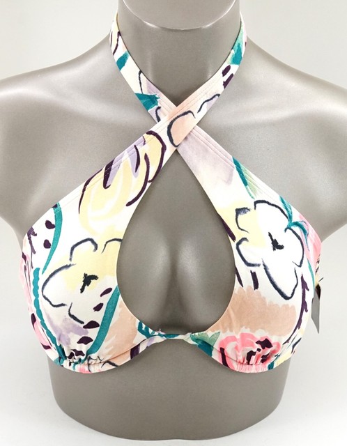 keyhole halter bikini top