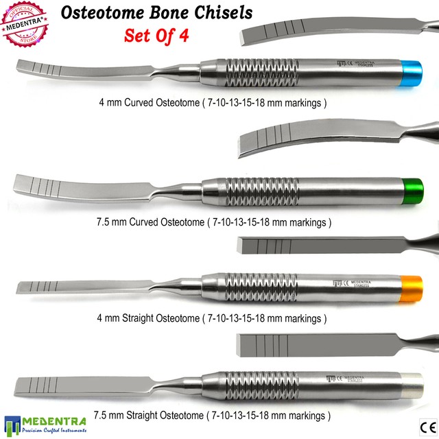 Implant Chisels Osteotome 4mm,7.50mm Surgical Bone Expansion Osteotomy