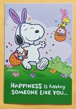 Snoopy Happy Easter Greeting Card  Envelope 4x6" .
