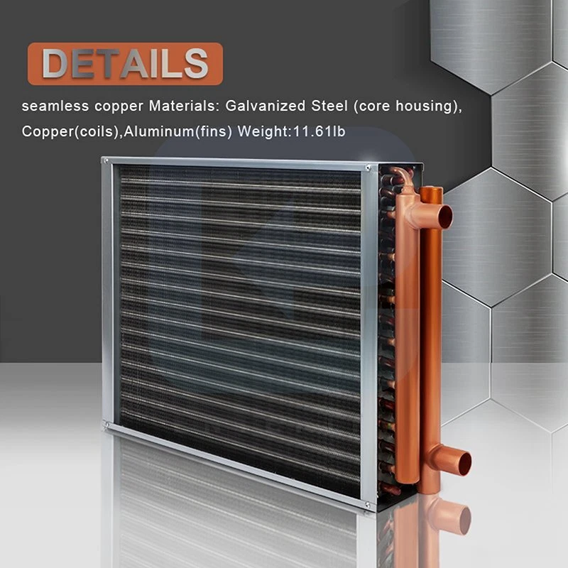 Water to Air Heat Exchanger 16x18 With Copper Ports Hot Water Coil for  Outdoor | eBay