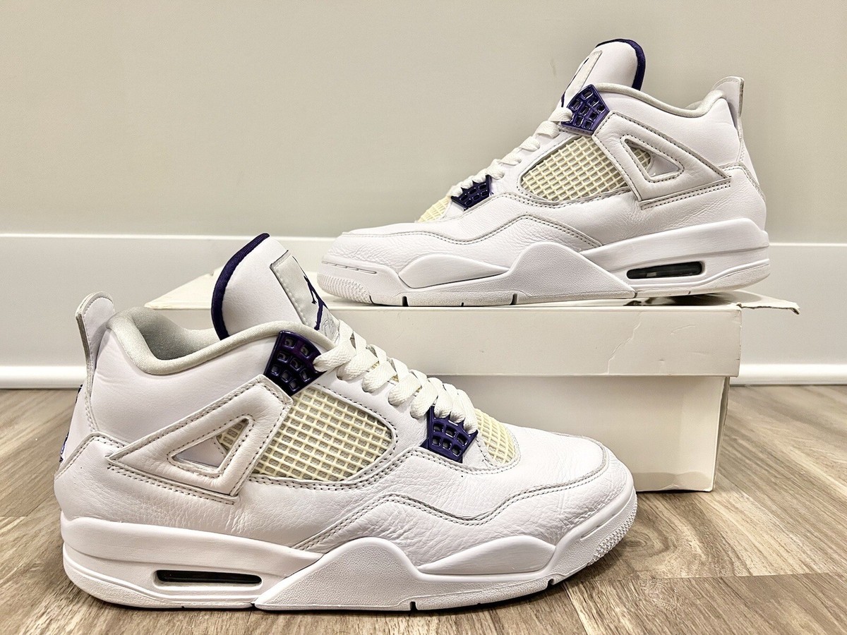 Nike Air Jordan retro 4 size 12 Purple metallic ct8527-115 used 2020 Ct8527 115 Jordan Retro Metallic Lila Jordan Retro Size 12  main image 3