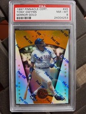 1997 PINNACLE CERT. TONY GWYNN MIRROR GOLD HOF  PSA 8 POP 4