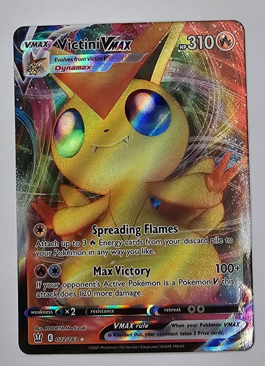 Victini VMAX 022/163 Swsh05: Battle Styles Full Art Holo Pokemon TCG NM