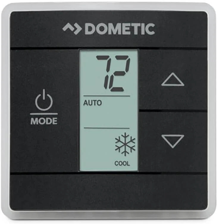 Compact Digital Wall Thermostat with LCD Display for Modern A/C Control - Black - Image 2 of 2