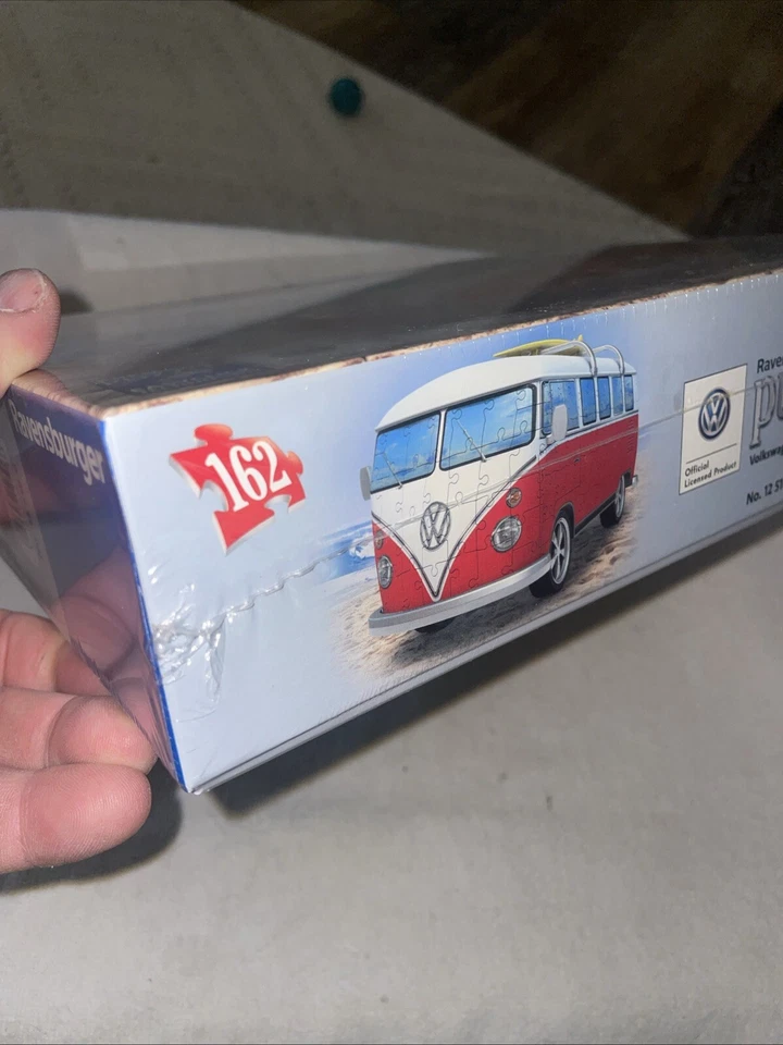 Ravensburger Puzzle 3D Volkswagen VW Bus Red T1 Surfer Edition 162 Pieces - Image 2 of 3