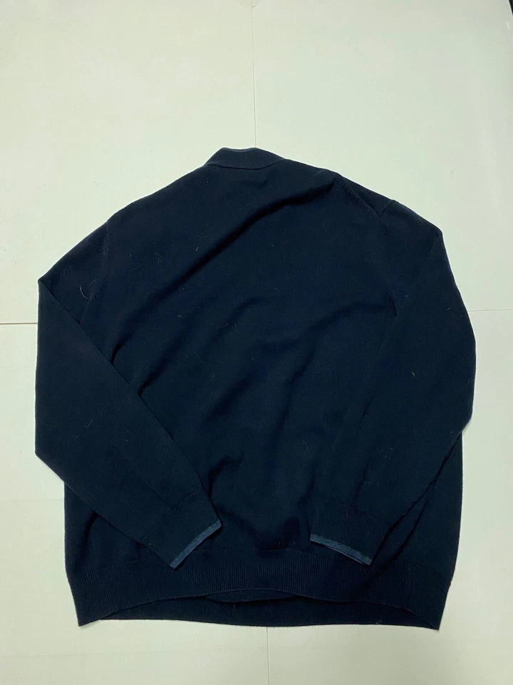 Vineyard Vines Merino Wool Sweater Mens 2XL Dark Blue 1/4 Zip Pullover - Image 4 of 4