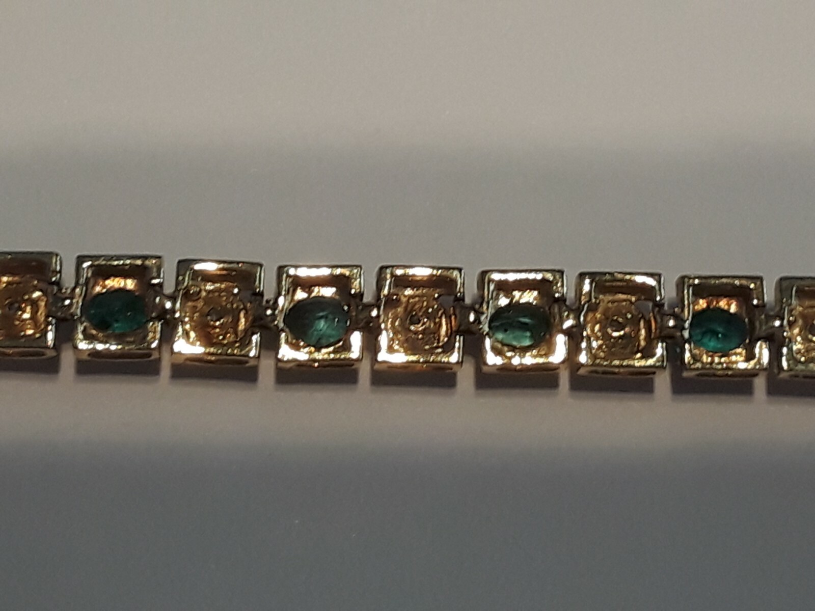 Bracelet-10k Yellow Gold 7.806 gr.-Emerald 2.0 Ct… - image 6