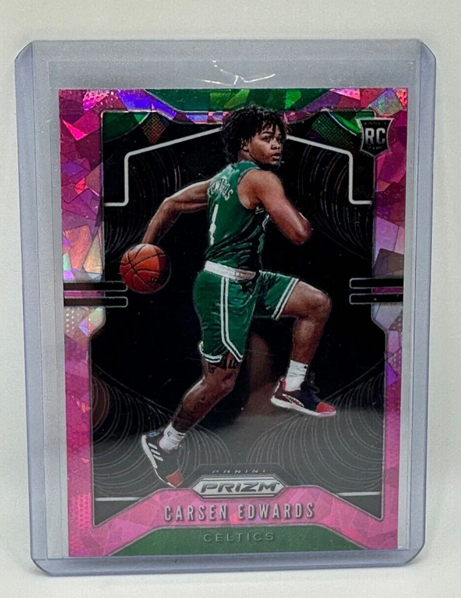 2019-20 Panini Prizm Carsen Edwards RC Pink Ice  Prizm #276 Boston Celtics