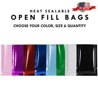 QQ Studio Glossy Metallic Foil SlickSeal™ Heat Seal Flat Open Fill Travel Packet - Image 1 of 4