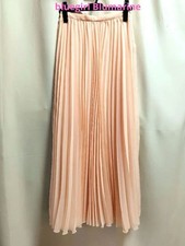 Blugirl Blumarine Long Pleated Skirt Salmon Pink Size M - Excellent Cond