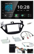 Kenwood Bluetooth Lenkrad DAB USB 2DIN Autoradio für Opel Adam ab 2013 Corsa E