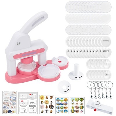 Button Maker Machine, Pin Maker Machine Sturdy Button Press Kit, Pin Maker Ma...