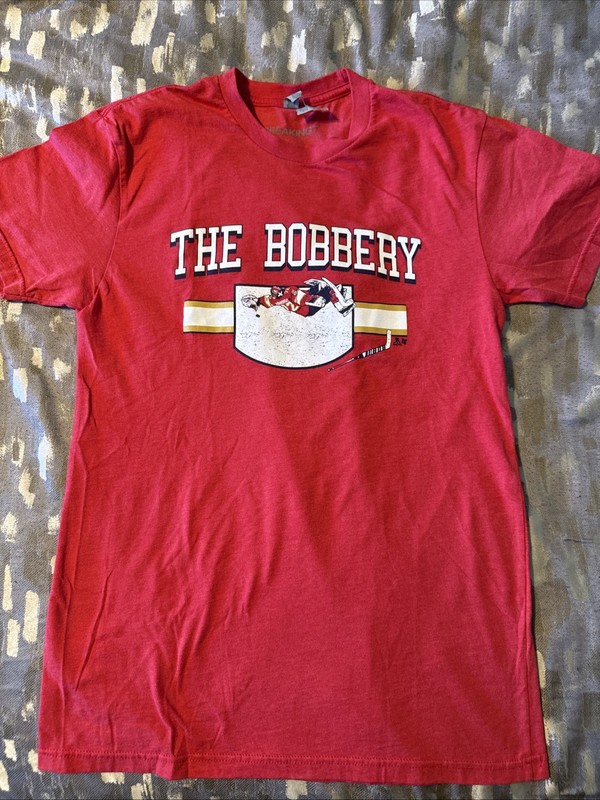 Florida Panthers Sergei Bobrovsky #72 Gildan The Bobbery BreakingT Shirt Small