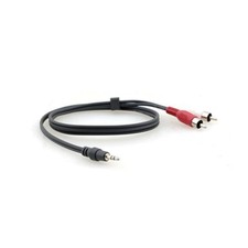Image of Kramer Electronics 3.5mm - 2 RCA 4.6m audio cable Black Red White