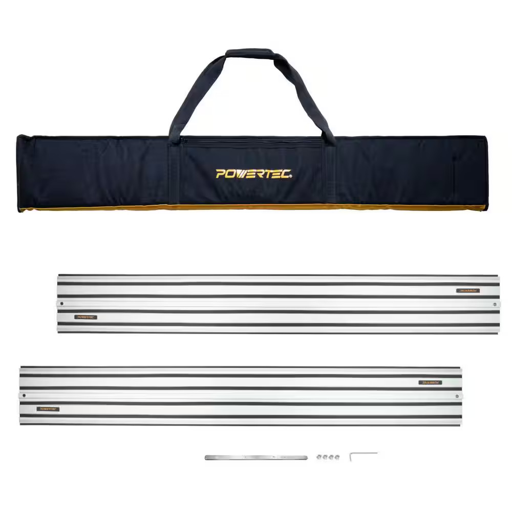 110 In. Track Saw Guide Rail Connector Set with Protective Bag for Dewalt Track