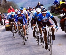 Moreno Argentin leads the winning escape 1994 Liege-Bastogne-Liege Old Photo