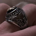 SOLID 10K GOLD & STERLING USMC Ring - Crest Craft STC - Size 10 - 20g - VINTAGE