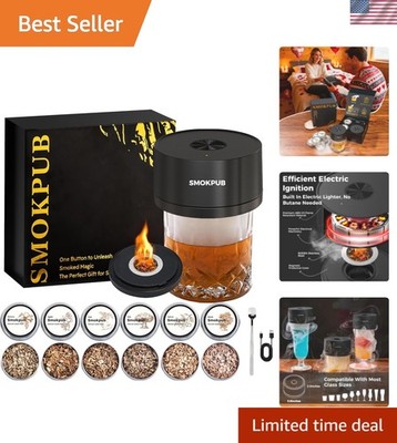 Electric Whiskey Smoker Kit Built-in Lighter, No Butane Needed, Rechargeable ...
