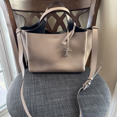 Tod s Mini Top Handle Shoulder Handbag Taupe 