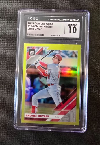 2019 Donruss Optic Shohei Ohtani #164 Lime Green GEM MINT 10 CGC Angels
