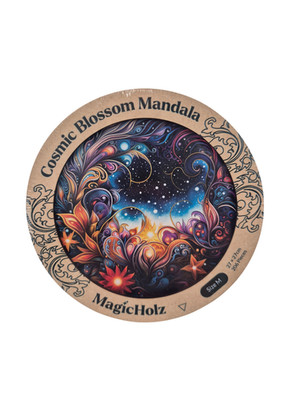 Puzzle MagicHolz Kosmische Blüten Mandala Holzpuzzle Size M 206 Pieces 27x27cm