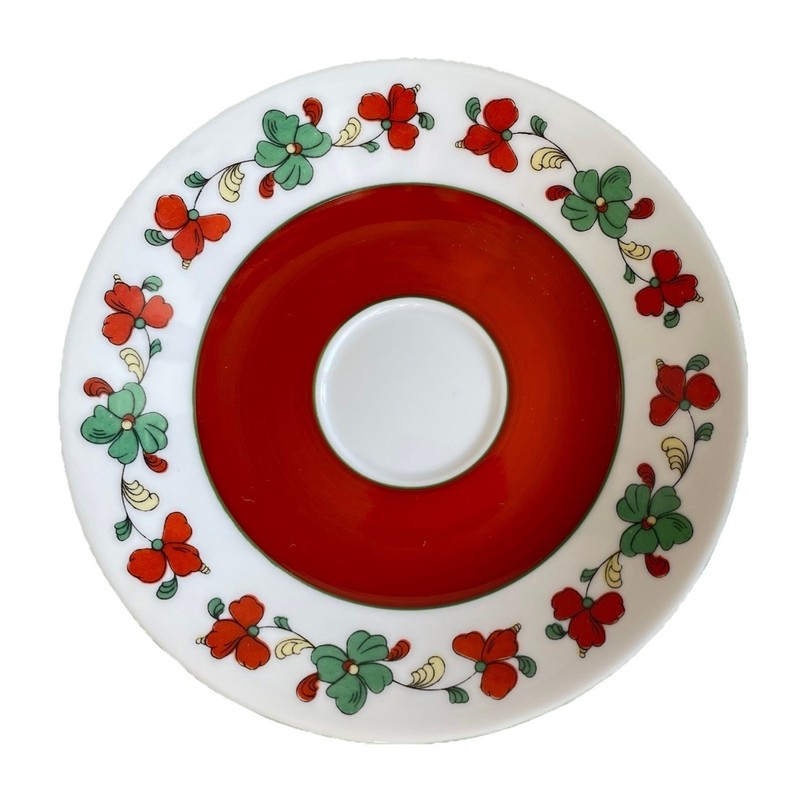 Porsgrund Norway Wedding Procession 5 1/4" Saucer Plate Vintage 1968 P555 Red