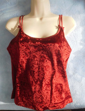 Vintage 90s Victoria's Secret Crushed Burgundy Velvet Camisole Tank M