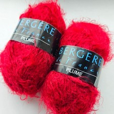 Bergere de France Plume shade 25519 tison RED  2 x 50g balls soft brushed chunky
