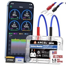 BM200-US Battery Monitor 12V Automotivetooth Auto Battery Load Tester Blue