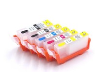 5x Nachfüll CISS Tintenpatronen für Canon Pixma MX715 MG8250 MG8240 MX855 +Chip