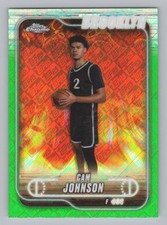 Cam Johnson 2024-25 Topps Chrome - Topps Green Refractor Brooklyn Nets