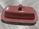 FIESTA  retired color rose butter dish