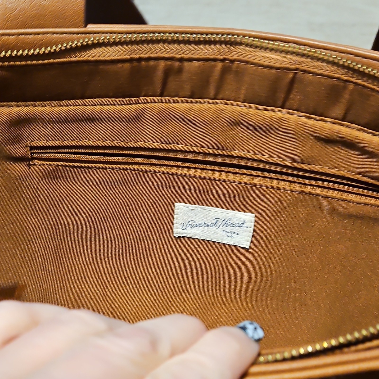 Universal Thread Brown Shoulder Bag Zip Closure F… - image 5